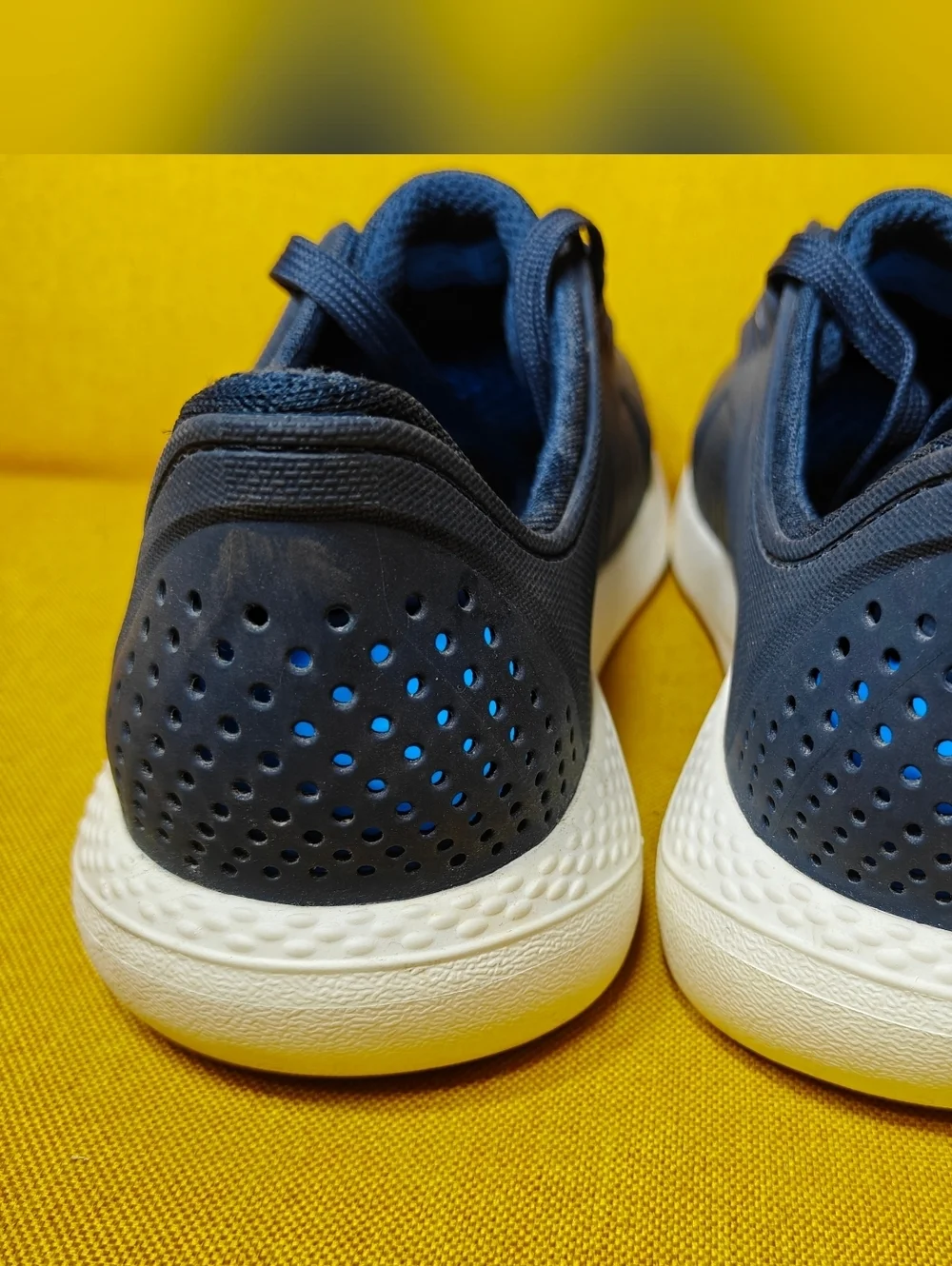 Crocs LiteRide Pacer Sneakers Loafer Lace Up Comfy Navy Blue Men's Shoes Size 12